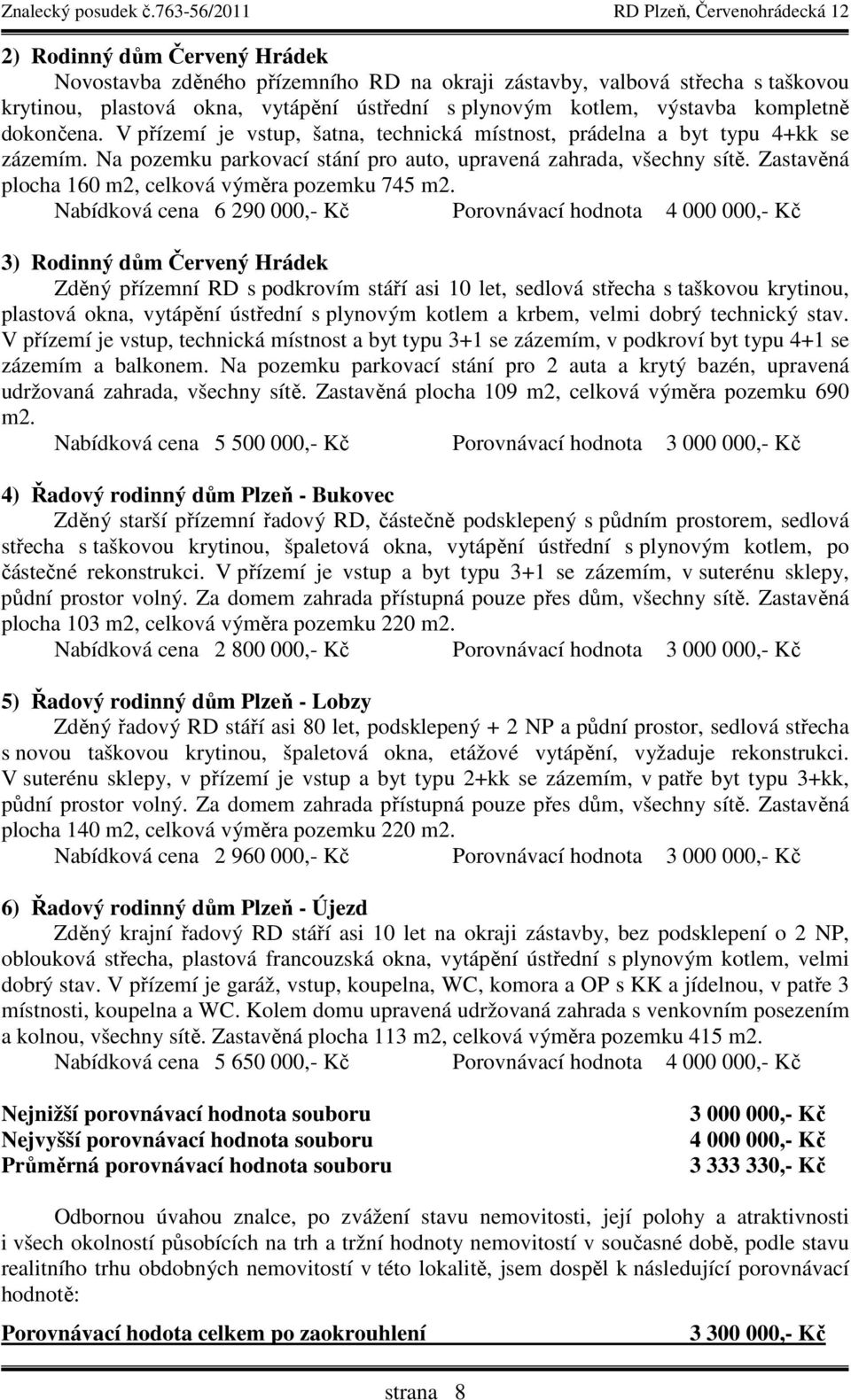 Zastavěná plocha 160 m2, celková výměra pozemku 745 m2.