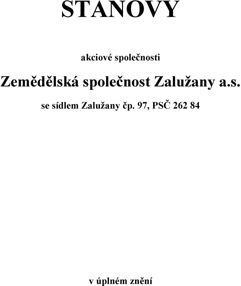 Zalužany a.s.