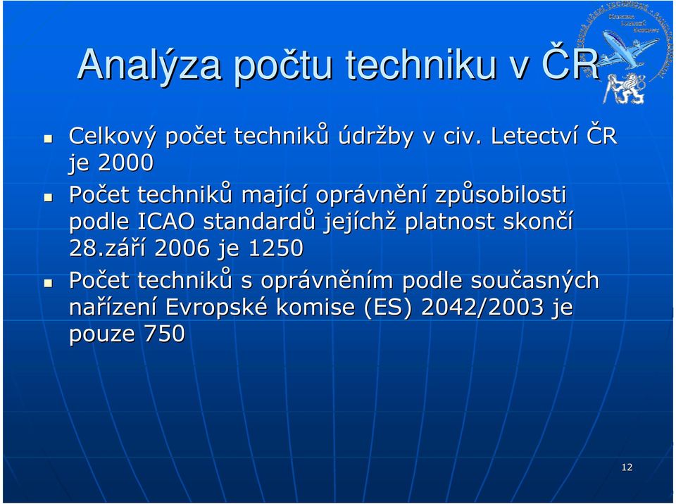 ICAO standardů jejích chž platnost skončí 28.