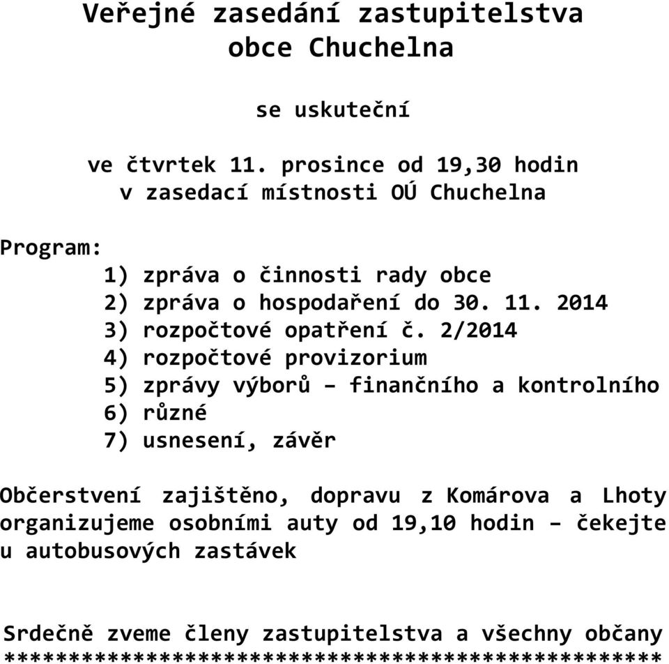 2014 3) rozpočtové opatření č.