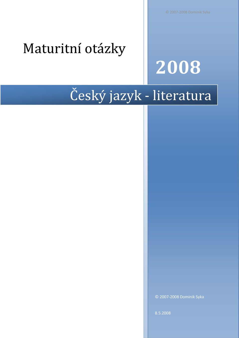 Český jazyk -