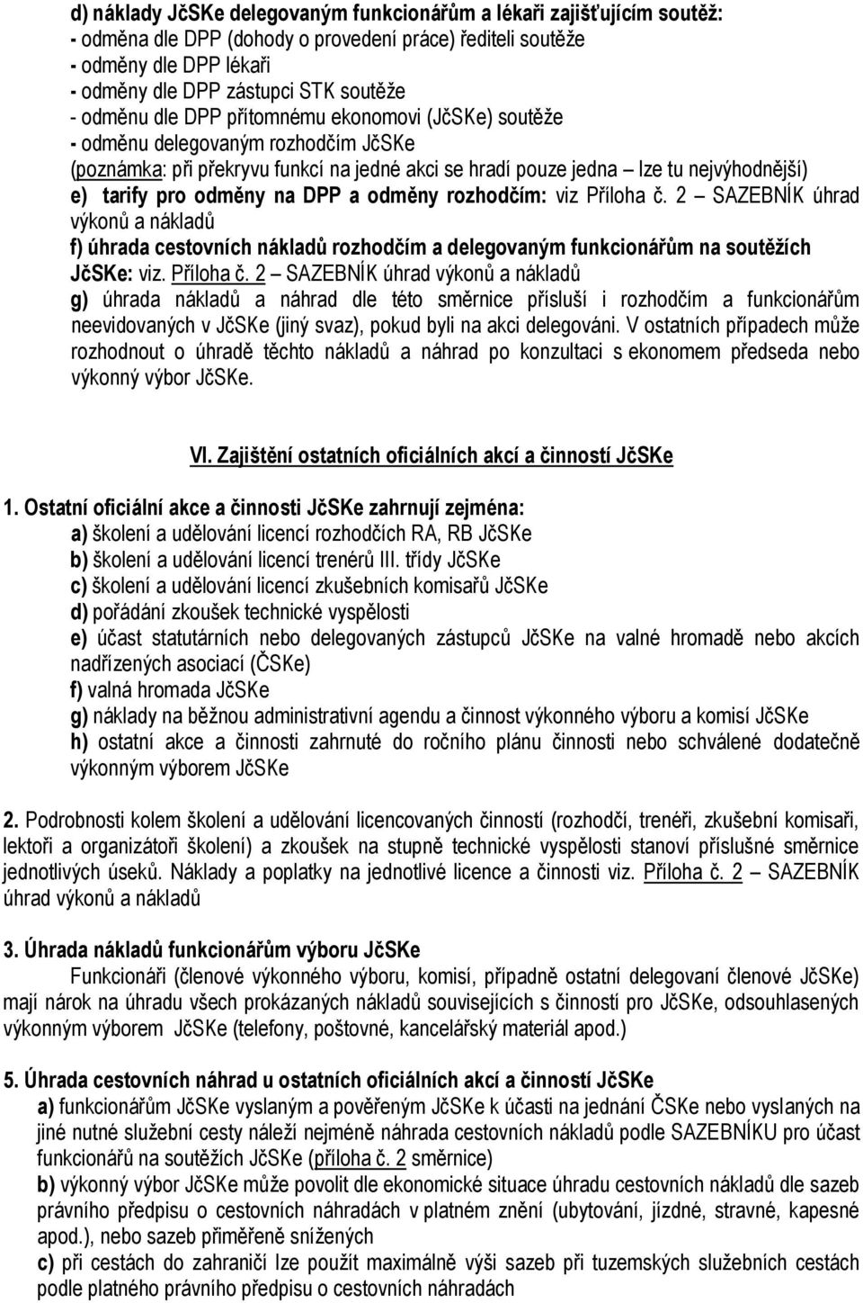 na DPP a odměny rozhodčím: viz Příloha č.