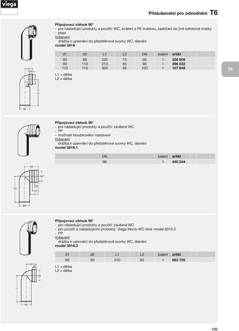 závěsné WC možnost hloubkového nastavení drážka k upevnění do předstěnové svorky WC, těsnění model 3816.