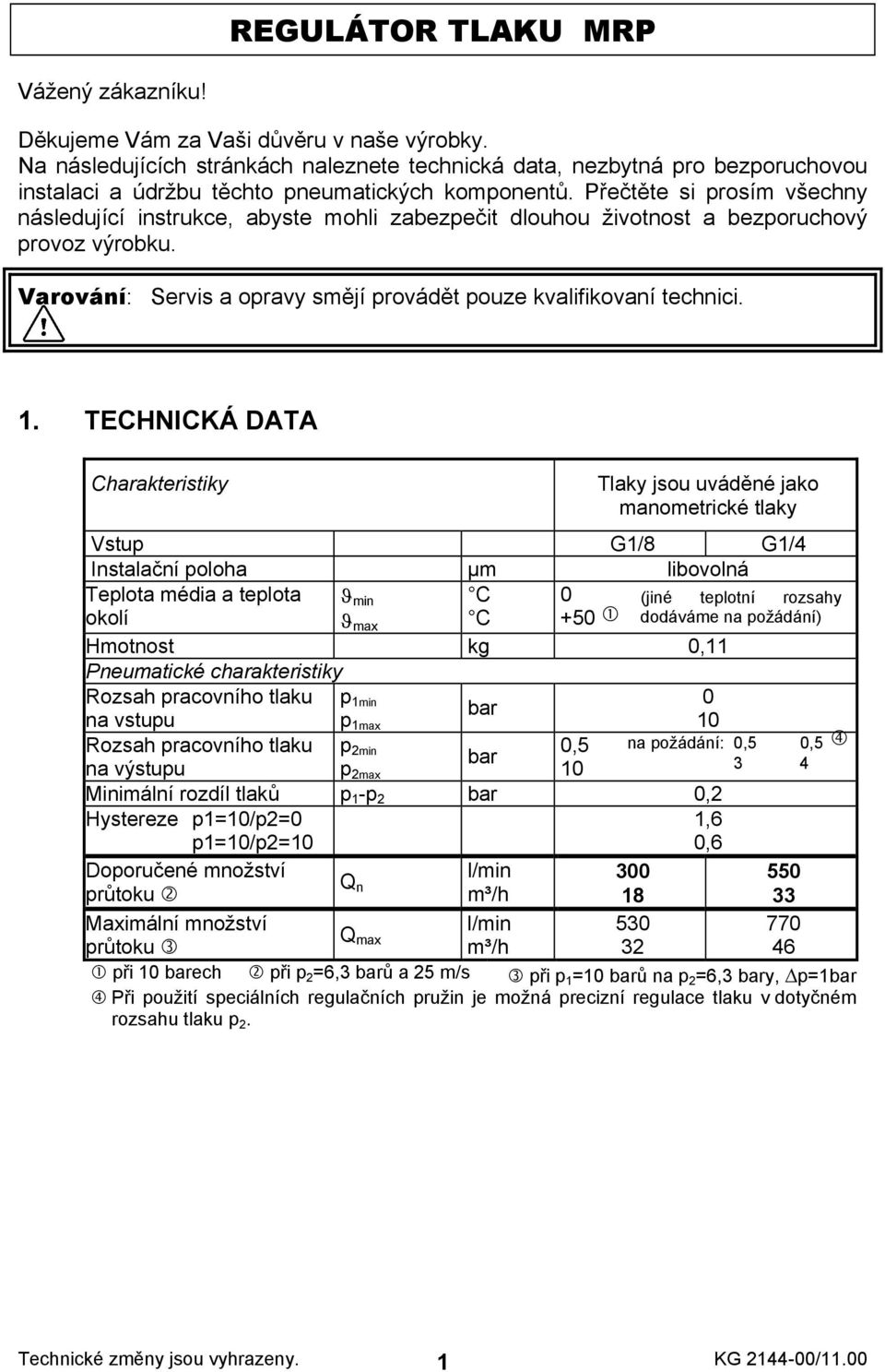 Přečtěte si prosím všechny následující instrukce, abyste mohli zabezpečit dlouhou životnost a bezporuchový provoz výrobku. Varování: Servis a opravy smějí provádět pouze kvalifikovaní technici. 1.