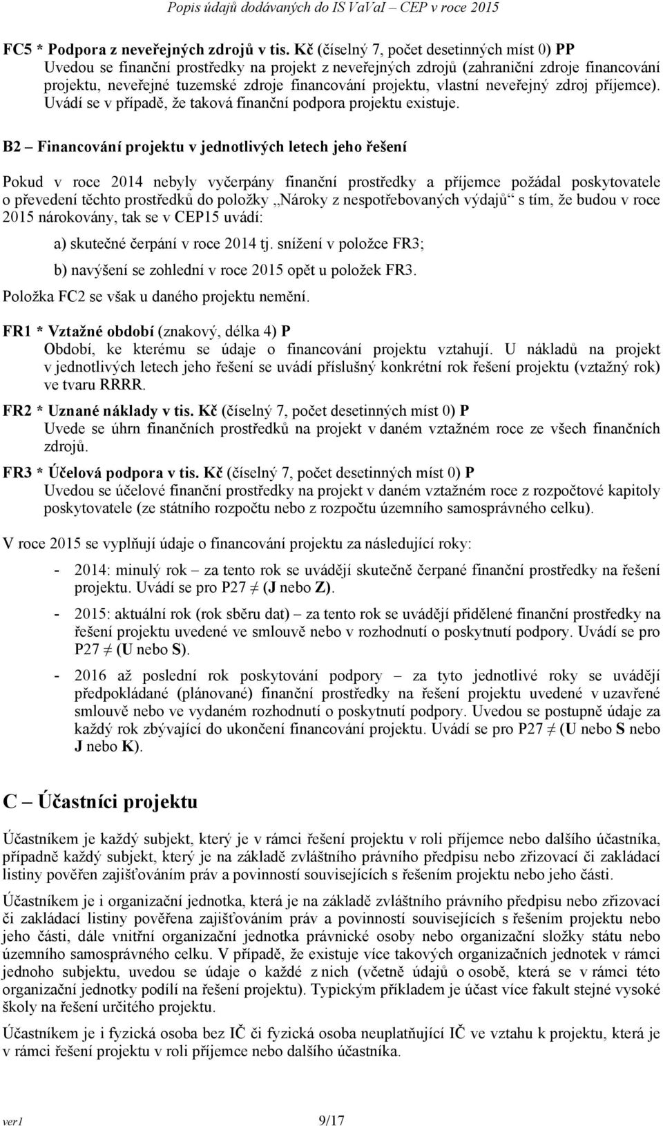 vlastní neveřejný zdroj příjemce). Uvádí se v případě, že taková finanční podpora projektu existuje.