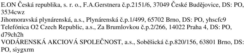 2151/6, 37049 České Budějovice, DS: PO, 3534cwz Jihomoravská plynárenská, a.s., Plynárenská č.