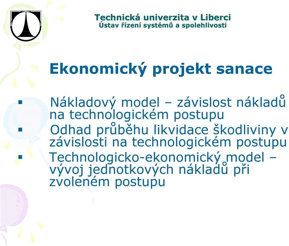 škodliviny v závislosti na technologickém postupu