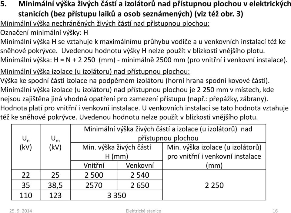 pokrývce. Uvedenou hodnotu výšky H nelze použít v blízkosti vnějšího plotu. Minimální výška: H = N + 2 250 (mm) - minimálně 2500 mm (pro vnitřní i venkovní instalace).