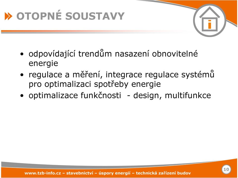 regulace systémů pro optimalizaci spotřeby