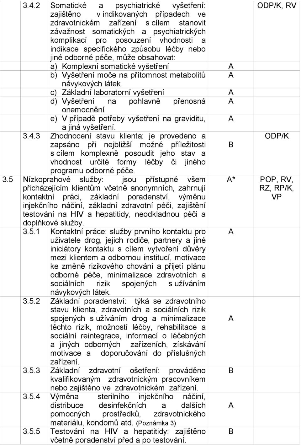 vyšetření d) Vyšetření na pohlavně přenosná onemocnění e) V případě potřeby vyšetření na graviditu, a jiná vyšetření. 3.4.