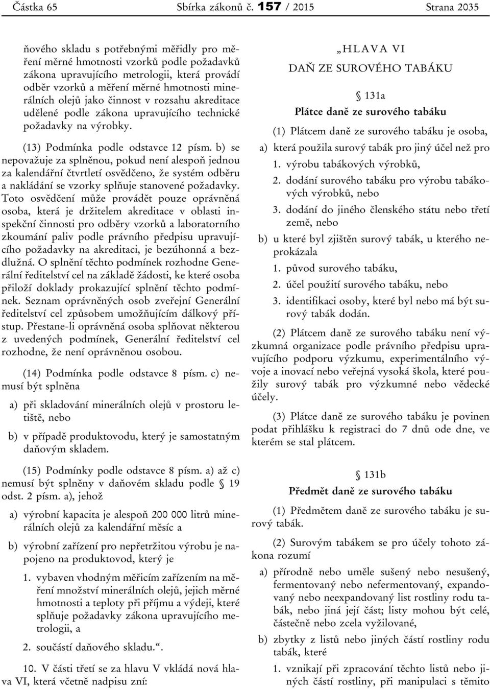 minerálních olejů jako činnost v rozsahu akreditace udělené podle zákona upravujícího technické požadavky na výrobky. (13) Podmínka podle odstavce 12 písm.