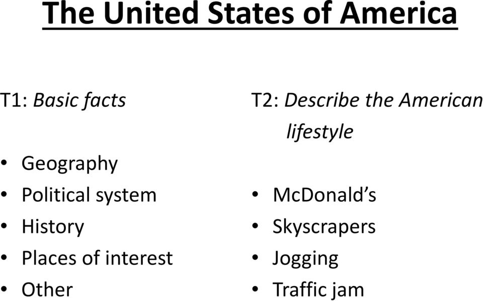 interest Other T2: Describe the American