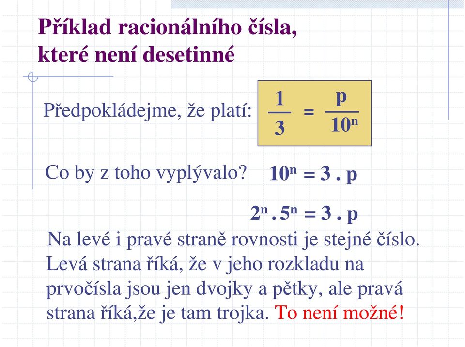 p Na levé i pravé straně rovnosti je stejnéčíslo.