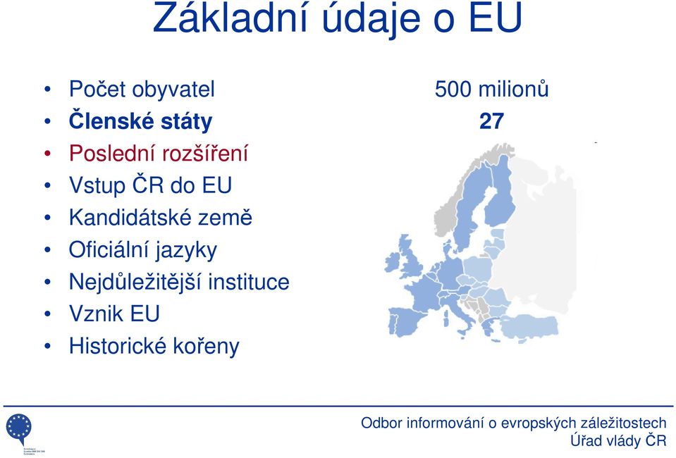 Kandidátské země Oficiální jazyky