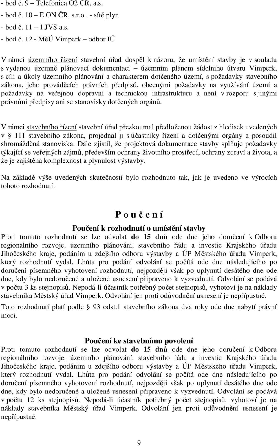 11 1.JVS a.s. - bod č.