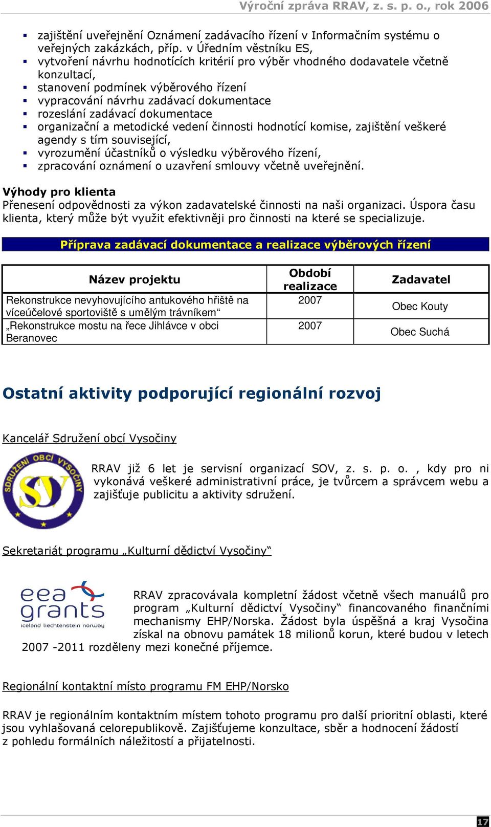 zadávací dokumentace organizační a metodické vedení činnosti hodnotící komise, zajištění veškeré agendy s tím související, vyrozumění účastníků o výsledku výběrového řízení, zpracování oznámení o