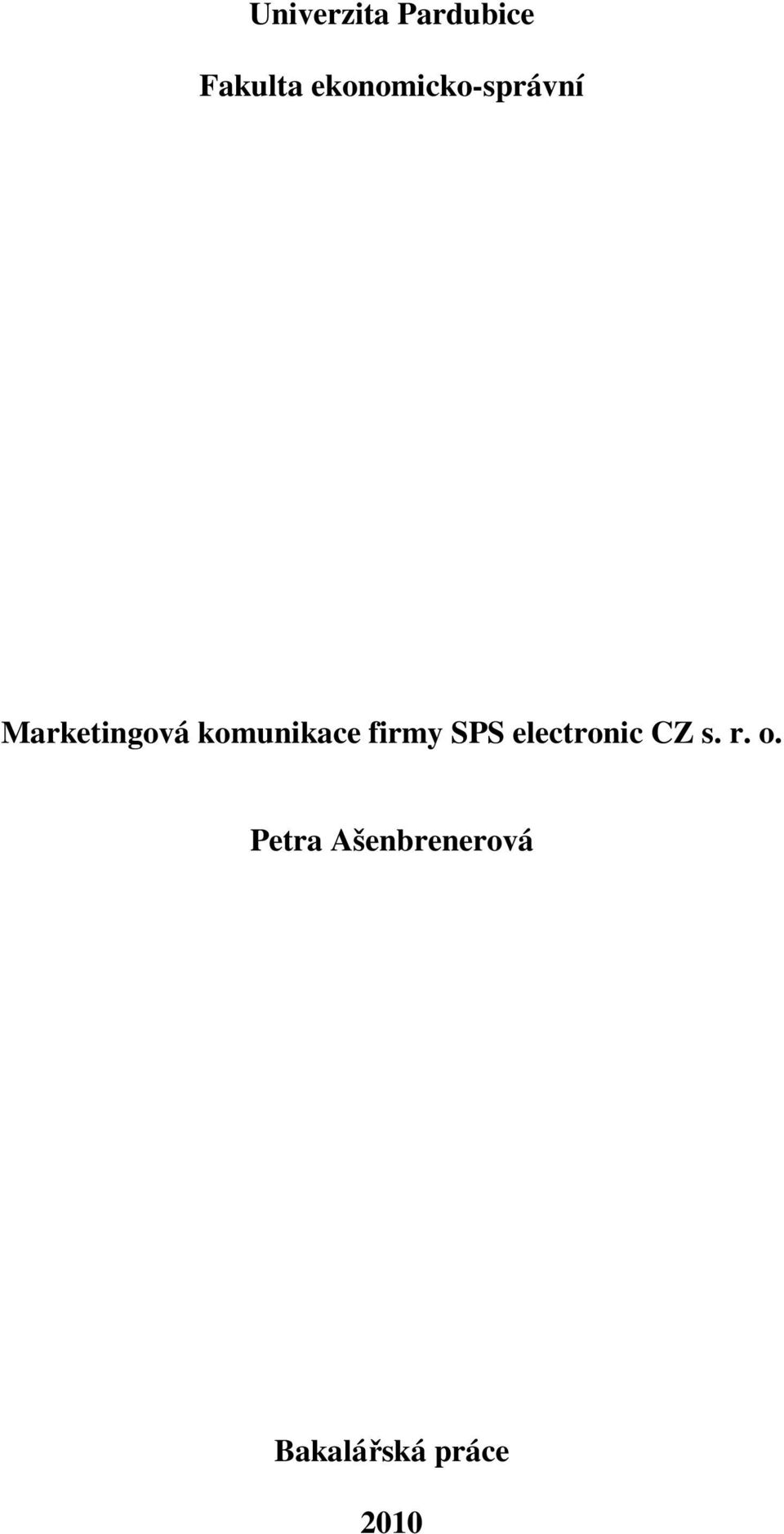 komunikace firmy SPS electronic CZ s.