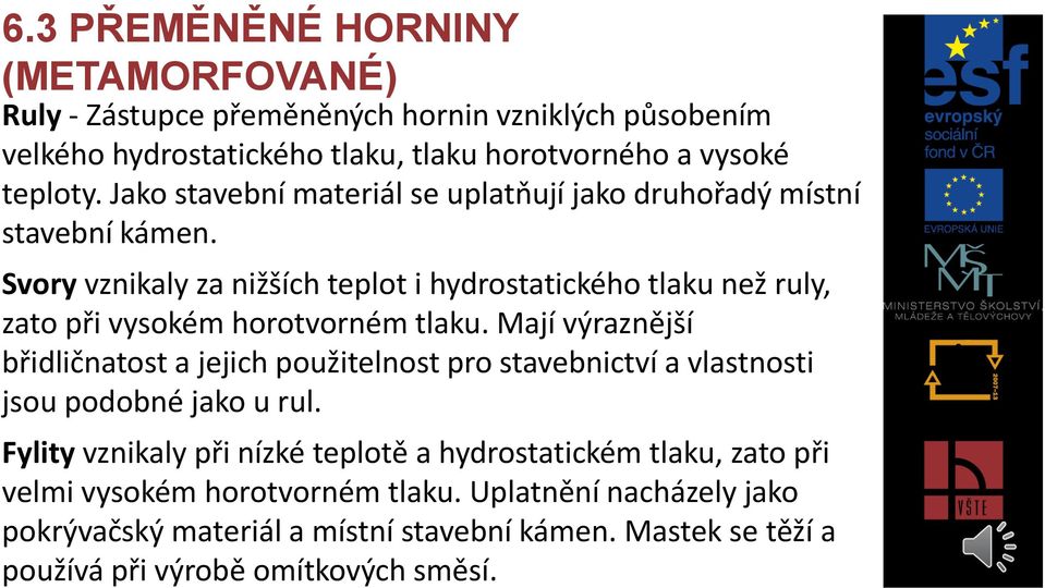 Svory vznikaly za nižších teplot i hydrostatického tlaku než ruly, zato při vysokém horotvorném tlaku.