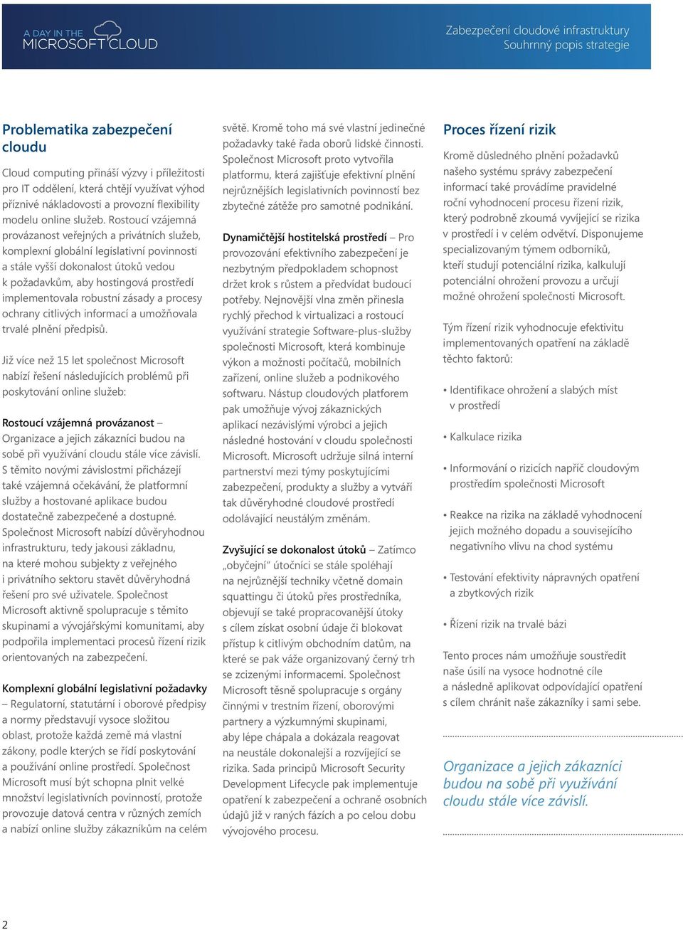 robustní zásady a procesy ochrany citlivých informací a umožňovala trvalé plnění předpisů.