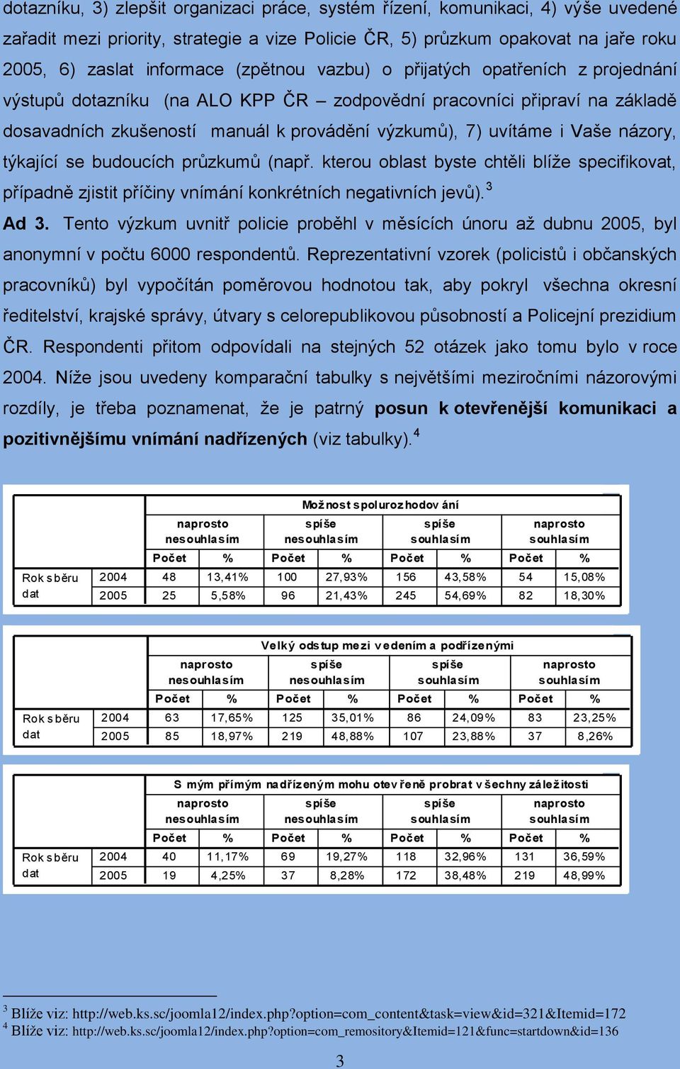 týkající se budoucích průzkumů (např. kterou oblast byste chtěli blíže specifikovat, případně zjistit příčiny vnímání konkrétních negativních jevů). 3 Ad 3.