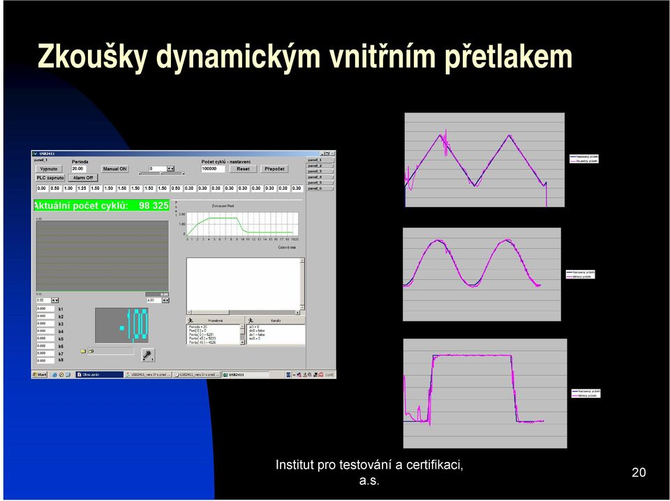 1,000000 0,800000 Nastavený průběh Měřený průběh 0,600000 0,400000 0,200000 0,000000 0 20 40 60 80 100 120 140 čas (s) 1,800000