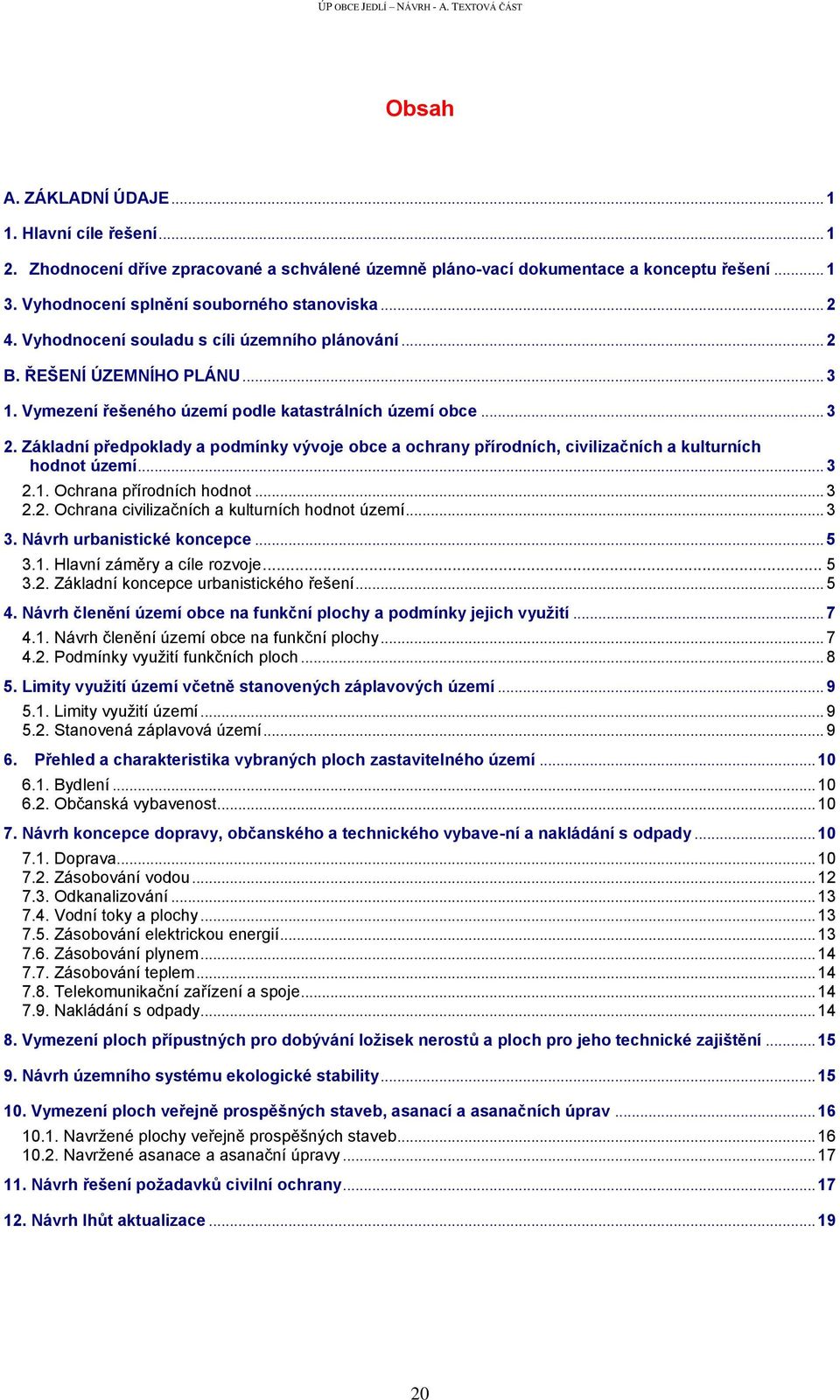 Základní předpoklady a podmínky vývoje obce a ochrany přírodních, civilizačních a kulturních hodnot území... 3 2.1. Ochrana přírodních hodnot... 3 2.2. Ochrana civilizačních a kulturních hodnot území.