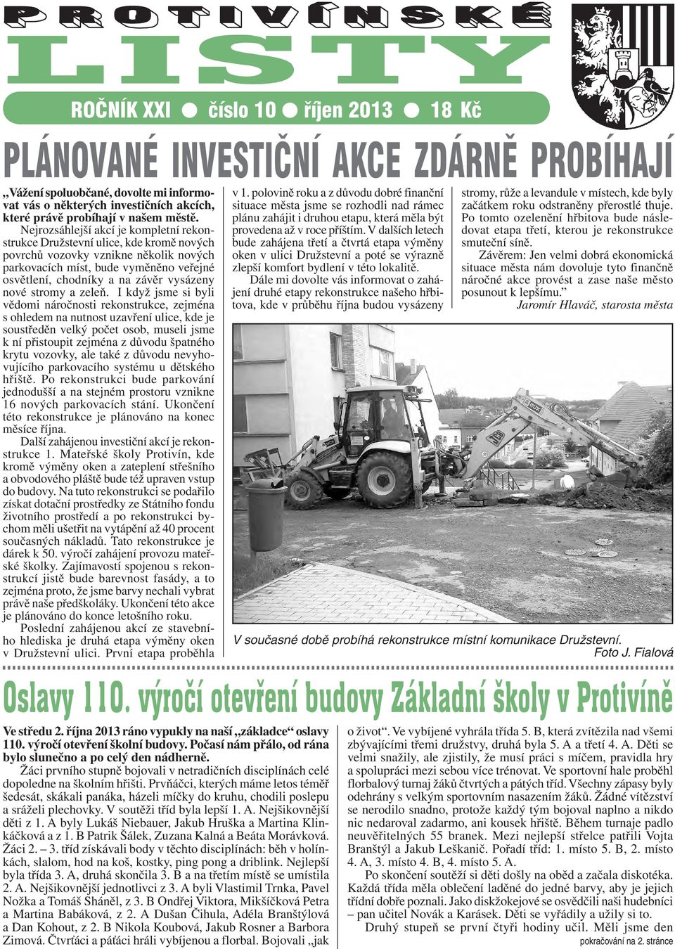 nové stromy a zeleň.