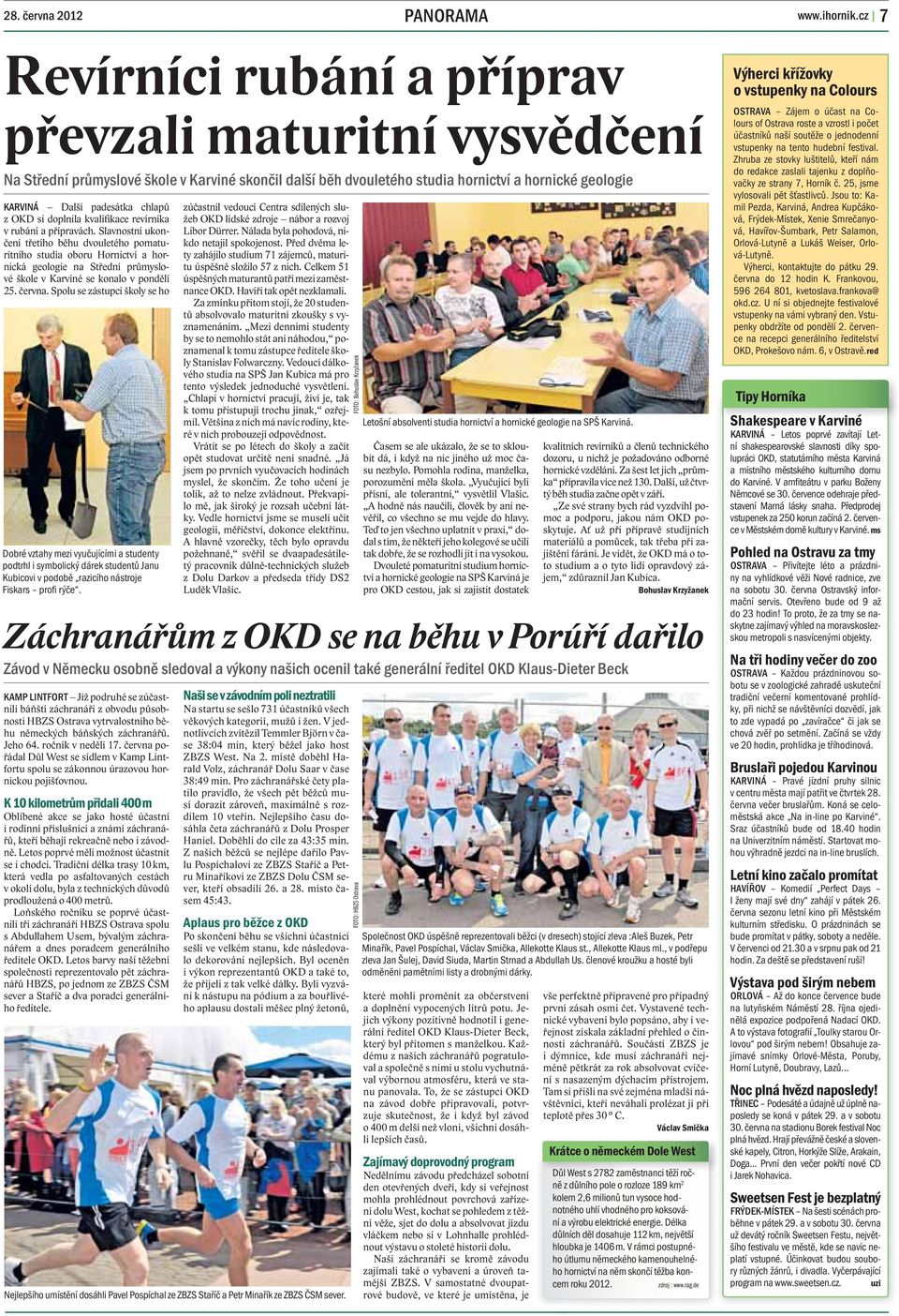 OKD si doplnila kvalifikace revírníka v rubání a přípravách.