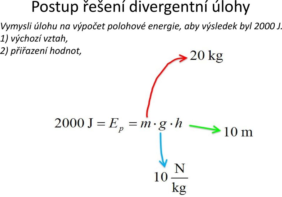 energie, aby výsledek byl 2000 J.