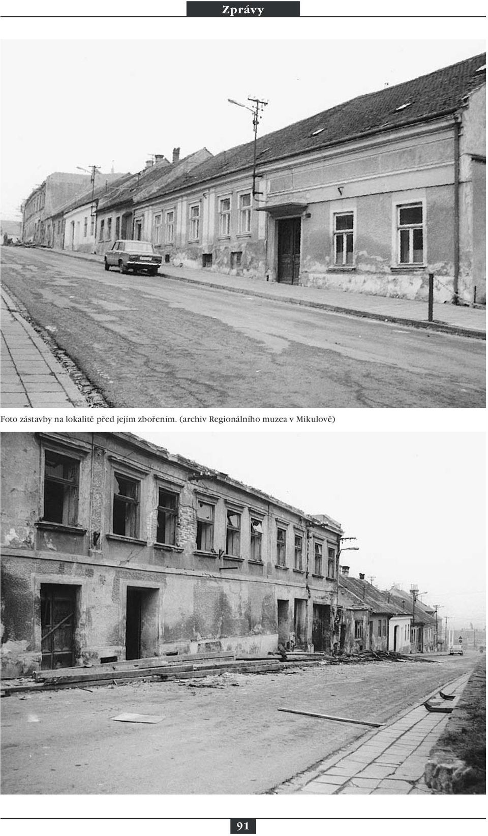zbořením.