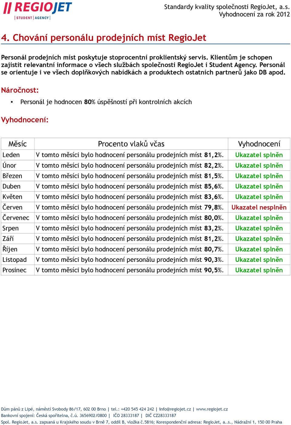 Personál se orientuje i ve všech doplňkových nabídkách a produktech ostatních partnerů jako DB apod.