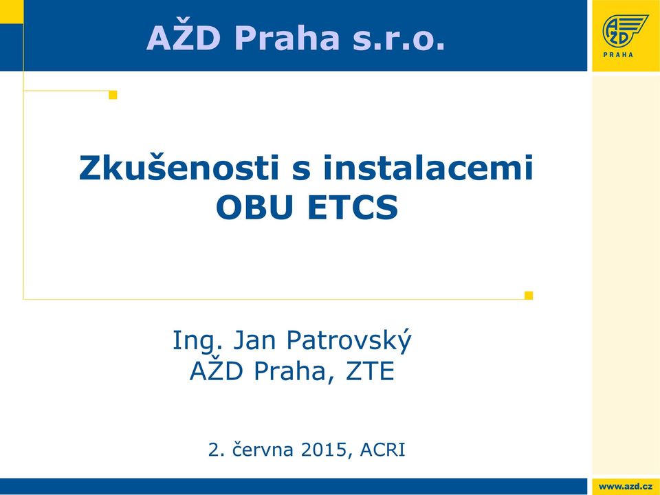 OBU ETCS Ing.