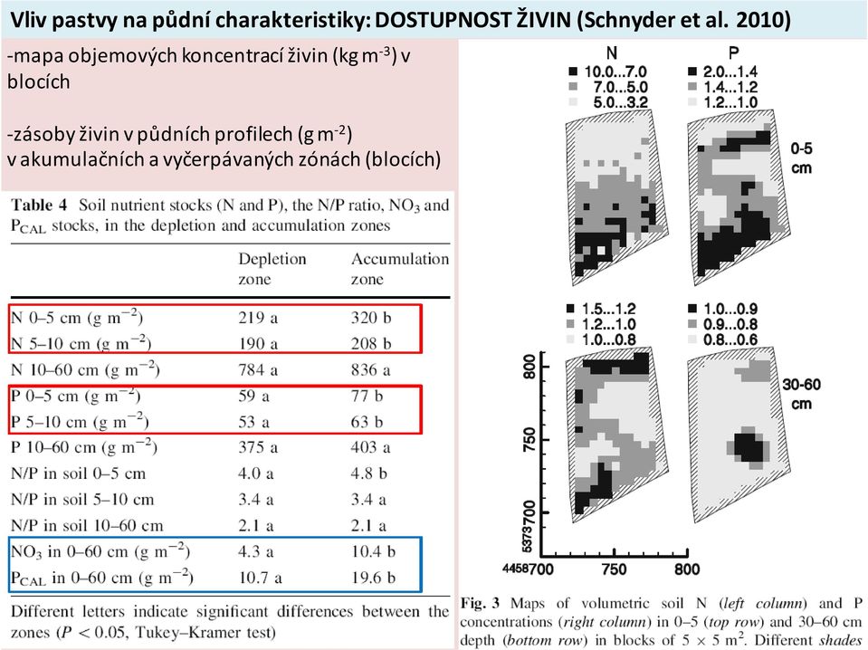 2010) mapa objemových koncentrací živin (kg m 3 ) v
