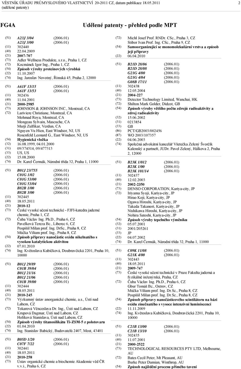 2001 2000-2985 JOHNSON & JOHNSON INC.