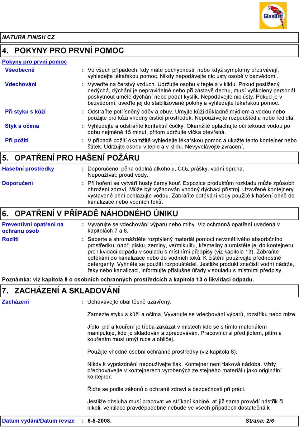 Nikdy nepodávejte nic ústy osobě v bezvědomí. Vyveďte na čerstvý vzduch. Udržujte osobu v teple a v klidu.