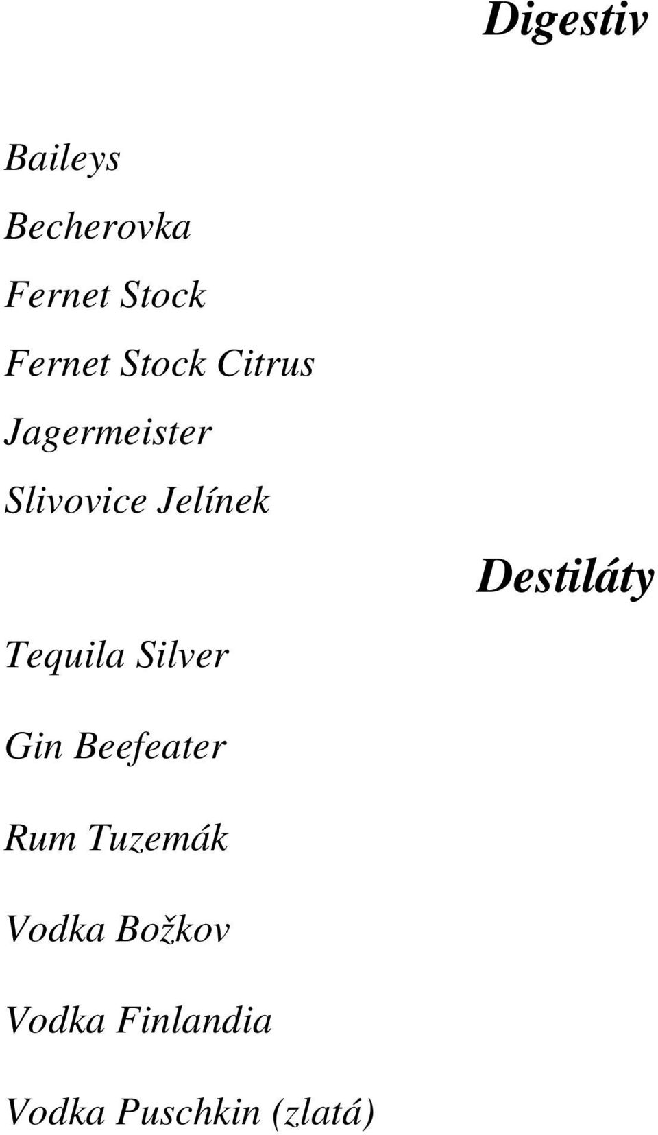 Tequila Silver Destiláty Gin Beefeater Rum