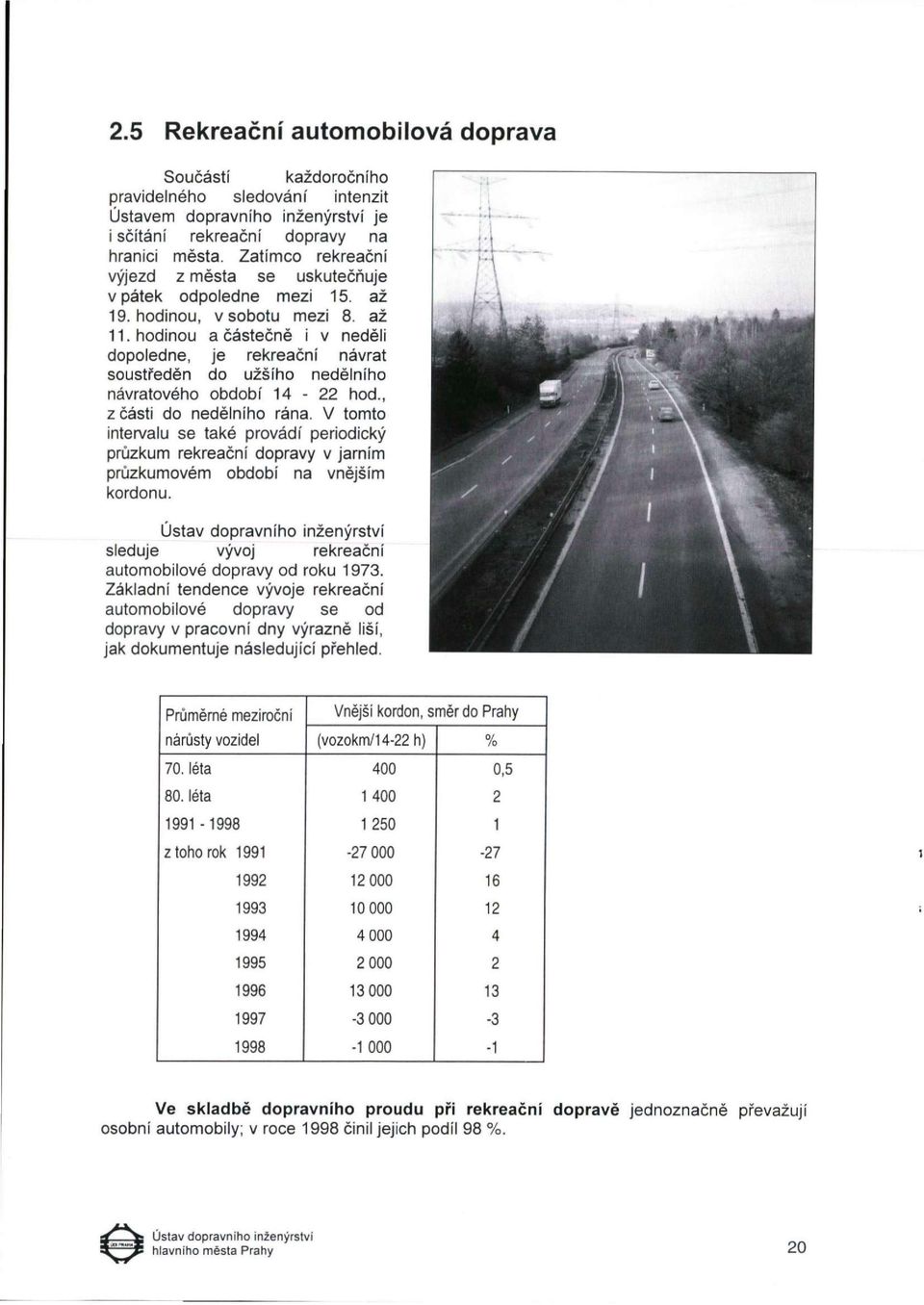 hodinou a částečně i v neděli dopoledne, je rekreační návrat soustředěn do užšího nedělního návratového období 14-22 hod., z části do nedělního rána.