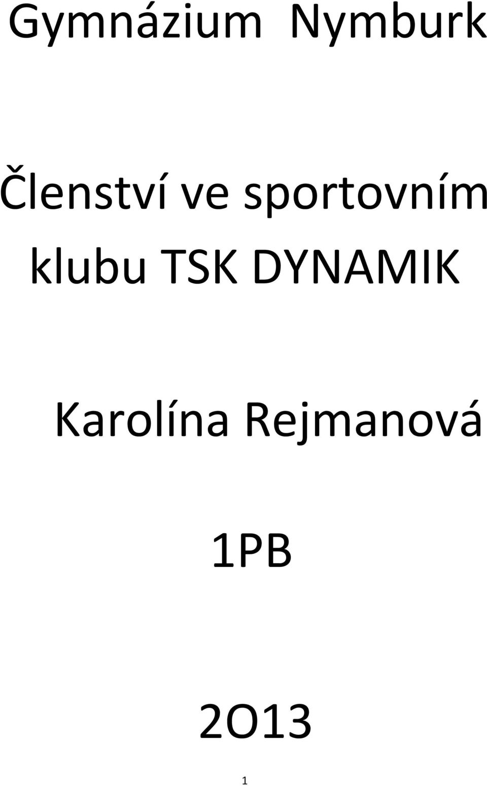 sportovním klubu TSK