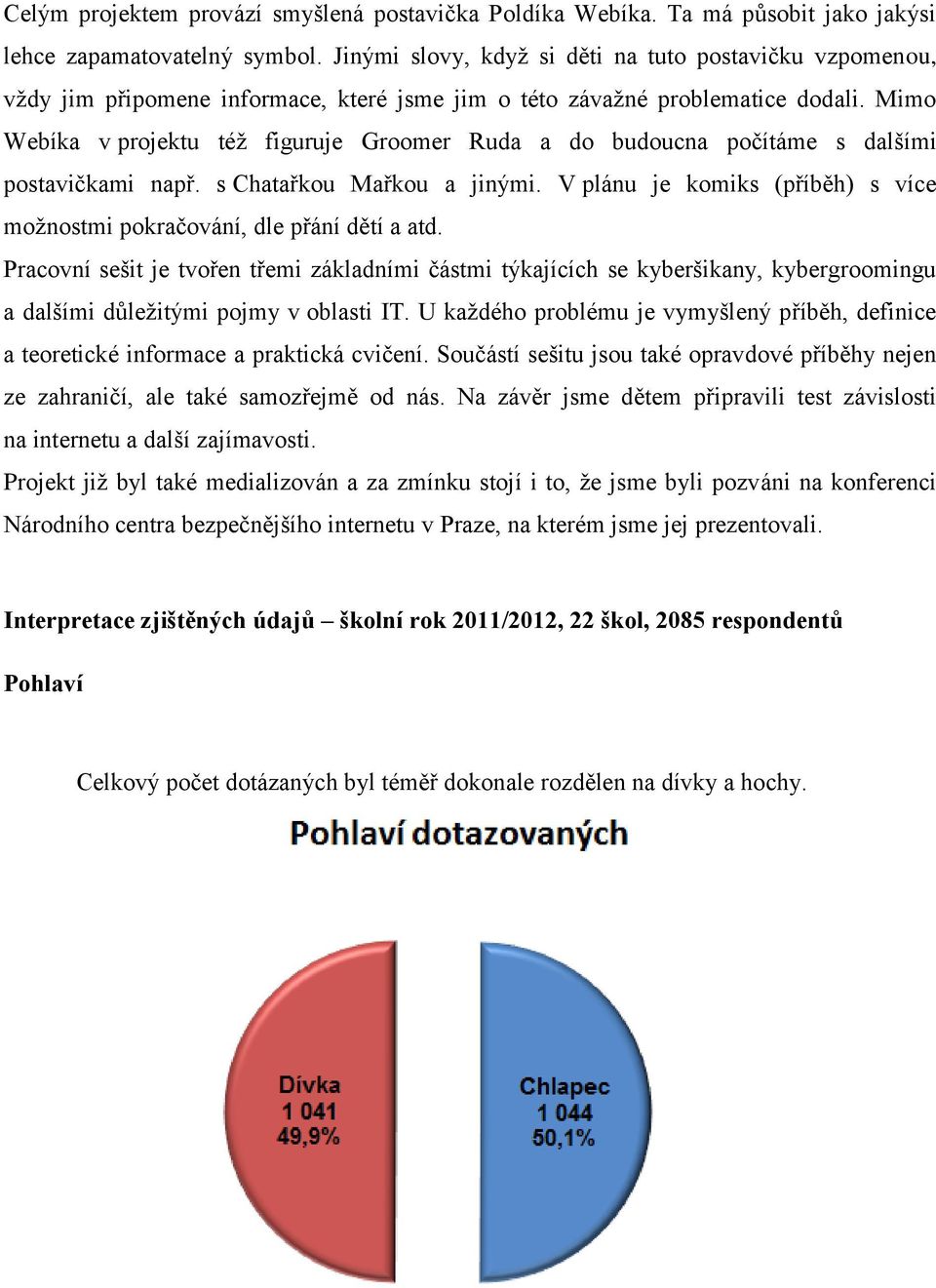 Mimo Webíka v projektu též figuruje Groomer Ruda a do budoucna počítáme s dalšími postavičkami např. s Chatařkou Mařkou a jinými.