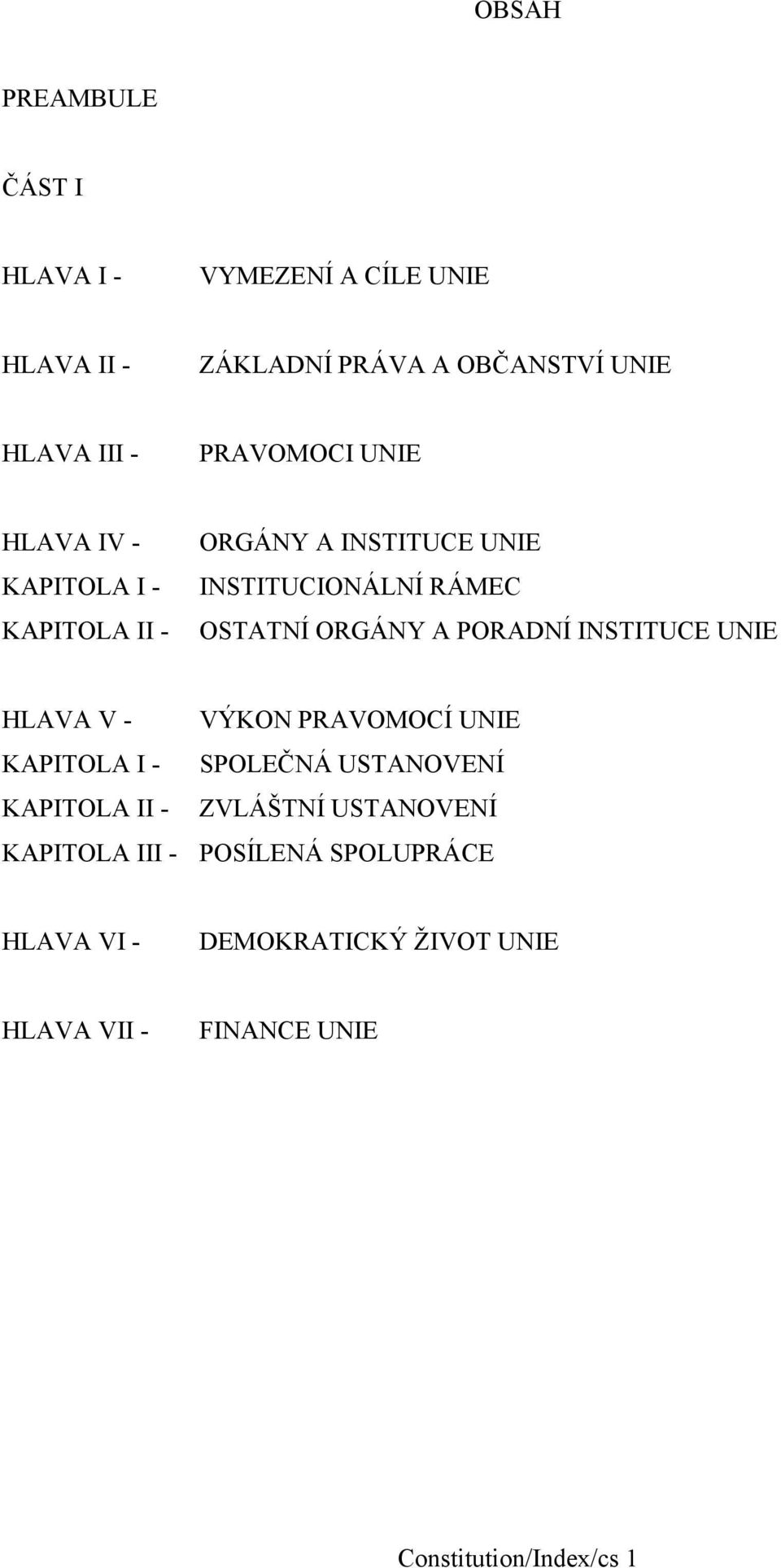 PORADNÍ INSTITUCE UNIE HLAVA V - VÝKON PRAVOMOCÍ UNIE KAPITOLA I - SPOLEČNÁ USTANOVENÍ KAPITOLA II - ZVLÁŠTNÍ