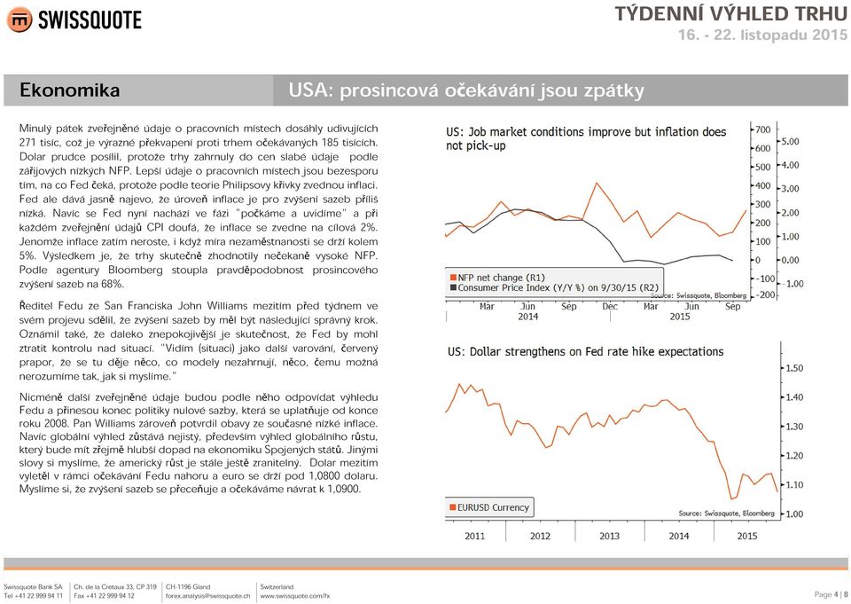 Lepší údaje o pracovních místech jsou bezesporu tím, na co Fed čeká, protože podle teorie Philipsovy křivky zvednou inflaci.