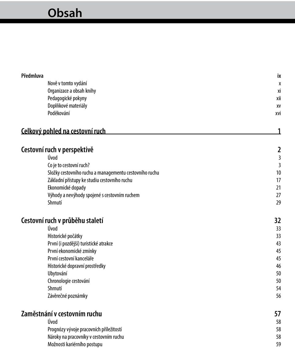 3 Složky cestovního ruchu a managementu cestovního ruchu 10 Základní přístupy ke studiu cestovního ruchu 17 Ekonomické dopady 21 Výhody a nevýhody spojené s cestovním ruchem 27 Shrnutí 29 Cestovní