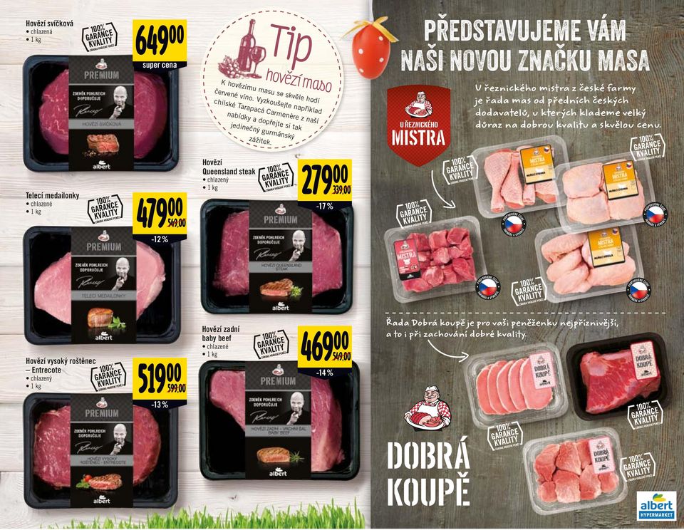 představujeme vám NAŠi NOVou ZNAČKu MASA U řeznického mistra z české farmy je řada mas od předních českých dodavatelů, u kterých klademe velký důraz na dobrou kvalitu a skvělou cenu.