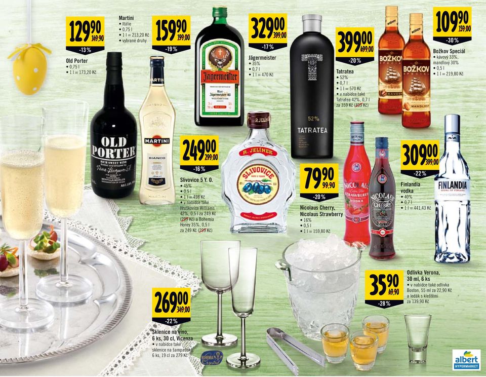 45% 0,5 l 1 l = 498 Kč v nabídce také Hruškovice Williams 42%, 0,5 l za 249 Kč (299 Kč) a Bohemia Honey 35%, 0,5 l za 249 Kč (299 Kč) 79 90 99,90 Nicolaus Cherry, Nicolaus Strawberry 16% 0,5 l 1 l =