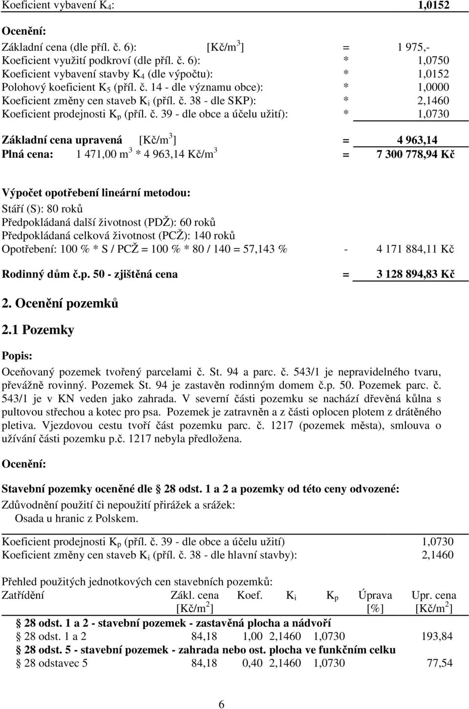 38 - dle SKP): * 2,1460 Koeficient prodejnosti K p (příl. č.