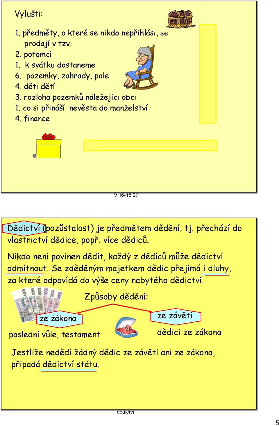 přechází do vlastnictví dědice, popř. více dědiců. Nikdo není povinen dědit, každý z dědiců může dědictví odmítnout.