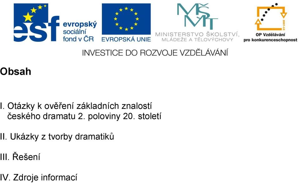 českého dramatu 2. poloviny 20.