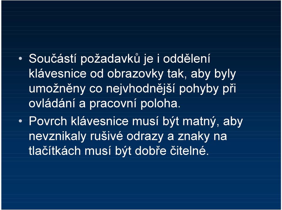 pracovní poloha.