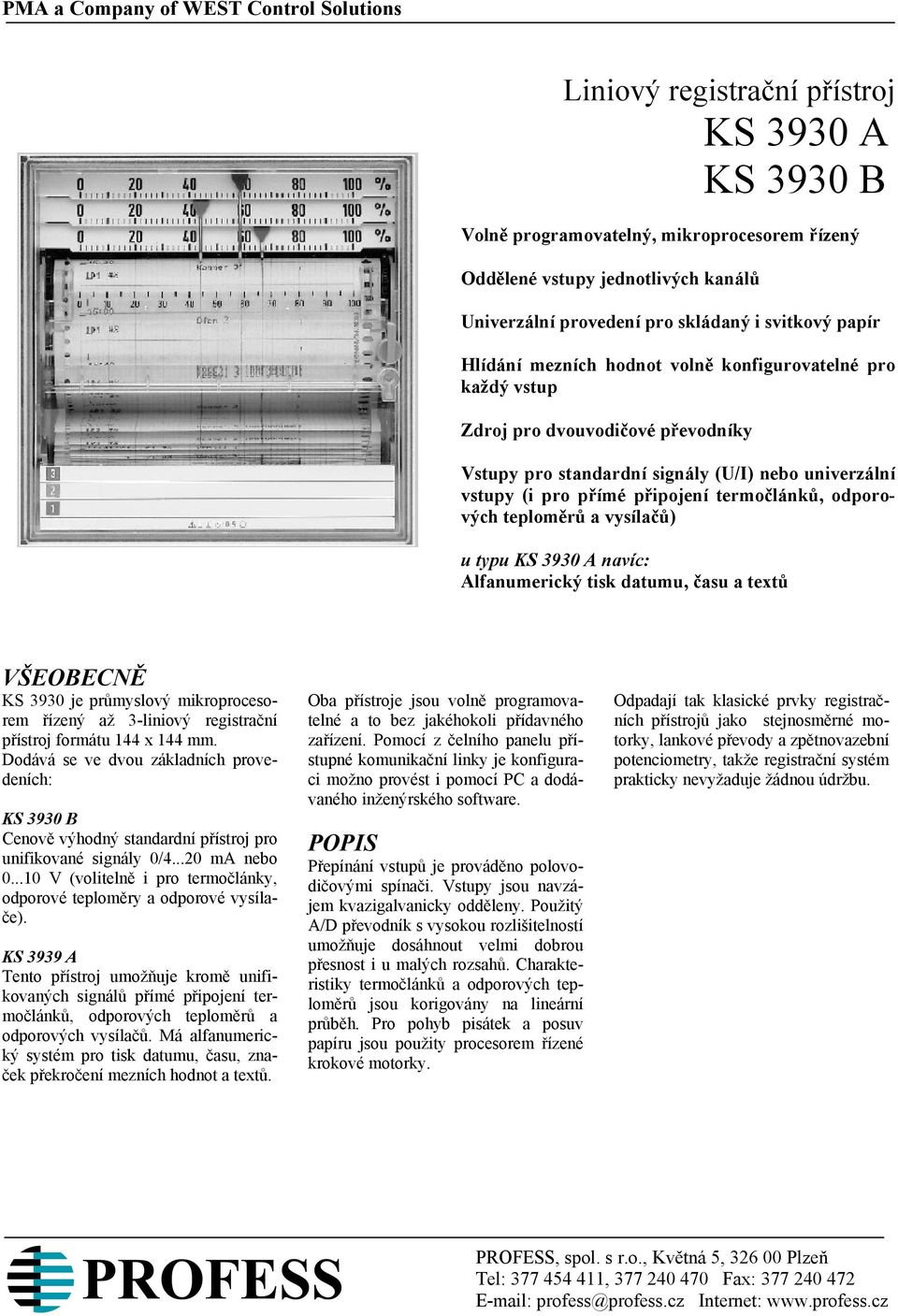 Liniový registrační přístroj KS 3930 A KS 3930 B - PDF Free Download