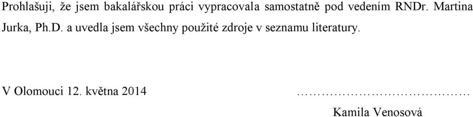 . Martina Jurka, Ph.D.